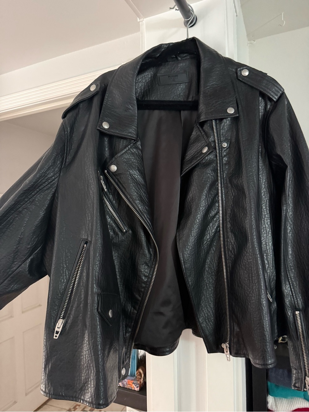 Blank NYC Black Faux Leather Biker Jacket